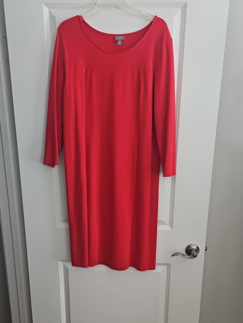 J. Jill Tall Coral Three-quarter Sleeve knee length dress